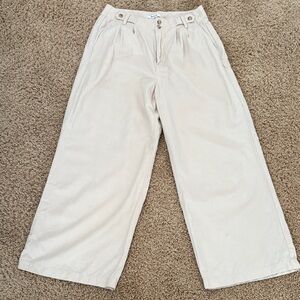 Madewell Cream Button-Front Pants